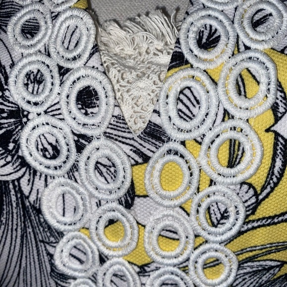 Pappagallo Sheath Midi Dress Yellow Black Size 6 - Picture 7 of 11